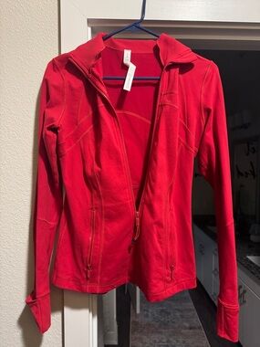 lululemon athletica Women's Red Full-Zip Utility Jacket